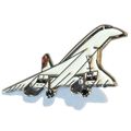 Concorde Jet Airliner Metal Enamel Aircraft Bad...
