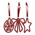 MONSOON Three Piece Red Christmas Hanging Decor...