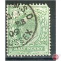 GB stamps 1902-10 -1/2d SG215 Sussex cancel 4