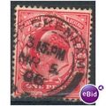 GB stamps 1902-10 KEV11 - 1d SG219 Beckenham 20