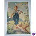 1930's Big 10 Jig-Saw Type Picture Puzzle "Care...
