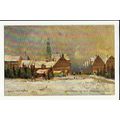 Art CHRISTMAS DAY IN A YORKSHIRE VILLAGE Postca...