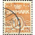 DENMARK, Triple wave lion, orange 1933, 10ore, #2