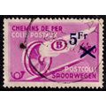 Belgium 1938 Chemins de Fer Post Horn 5Fr Overp...