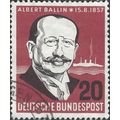 GERMANY, Albert Ballin, red-violet 1957, 20pf