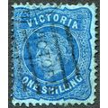 Victoria 1880 1s bright blue on blue paper Perf...