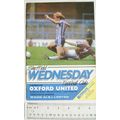 1986 programme Sheffield Wednesday v. Oxford Un...