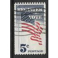 USA 1964 REGISTER AND VOTE CAMPAIGN 5c RED & BL...