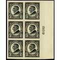 611, Mint NH XF 2¢ Plate Block of Six - Stuart ...