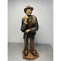 Old Man with Smoke Pipe Vintage Figurine Collec...