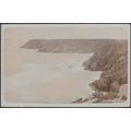 Porthcurno Bay, Cornwall, 1910 - RP Postcard