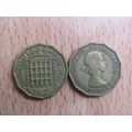 GB 1961 Elizabeth II Brass Threepence 3d Coin