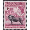 Kenya Uganda Tanganyika QEII 1954-59 1s Black C...