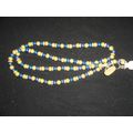 One off 26" Cream & blue lanyard cord sun readi...