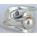 Silver ball ring