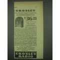 1931 Crosley Litlfella Superheterodyne Radio Ad