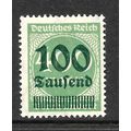 GERMANY 1923 SG 287 100T ON 400M GREEN U/M MINT