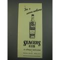 1949 Seagers Gin Ad - For a warm welcome