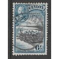CEYLON 1936 6c BLACK AND BLUE COLOMBO HARBOUR S...