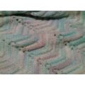 Hand Made throw baby blanket pastel colors