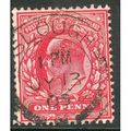 GB stamps 1902-10 KEV11 - 1d SG219 Slough 12