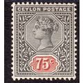 Ceylon Sg262 75c Black & Red-Brown m/mint (G170)