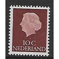 NETHERLANDS 1953 10c BROWN QUEEN JULIANA SG 775...
