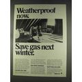 1977 AGA American Gas Association Ad - Weatherproof Now