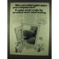 1978 Hammermill Papers Ad - President Won't Mind