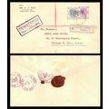 Hong Kong China REGISTERED DIRECT Air Mail 1950...