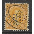 USA 1923 10c ORANGE MONROE PERFIN NPB SG 570 FI...