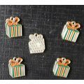 Christmas present charms. Pack of 5 gold colour...