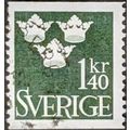 STAMP Sweden SG305 1948 1Kr40 Three Crowns Used