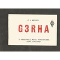 QSL Card G3RHA Fred Keynes 73 Greenhill road No...