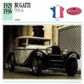 Collectors Club card. Classic Cars. Bugatti Typ...
