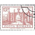 ROMANIA, Alba Iulia, City Gate, red-brown 1972,...