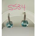 Ring Bomb Party Radiant Blue Dangle Drop Earrings