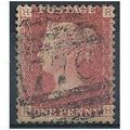 1858 SG43 1d Red Plate 197 Good Used "RH"