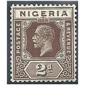 Nigeria 1928.SG20 2d Chocolate Mounted Mint.