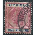 Cyprus 1912 SG77 1pi Rose-Red & Blue Fine Used.. .