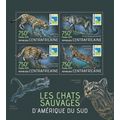 CENTRAL AFRICA 2013 SHEET MNH WILD CATS SOUTH A...
