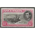 Ascension 1949 SG40d 1 1/2d Black & Rose-Carmin...