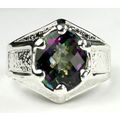 Mystic Fire Topaz, 925 Sterling Silver Gothic R...