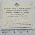 1957 card opening of The Barbecue Restaurant & ...