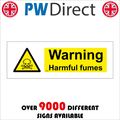 WS022 WARNING HARMFUL FUMES RISK TO HEALTH BREA...