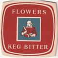 BEER MAT - FLOWERS BREWERY - KEG BITTER - (Cat ...