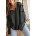 Gray Exposed Seam Raw Edge Hoodie with Pockets