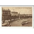 LONDON Embankment & LCC Steamer Postcard
