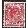 St Kitts & Nevis 1943 SG69a 1d Carmine Mounted ...