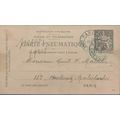 France 1899 Postal Card Pneumatique Tube Paris ...